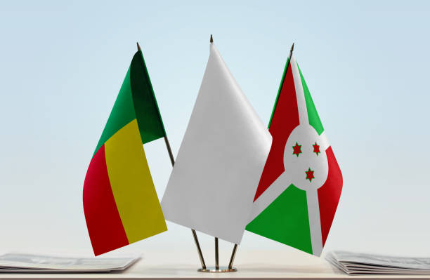 istock Flags of Benin and Burundi 1096604468
