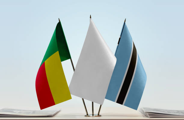 istock Flags of Benin and Botswana 1096606250