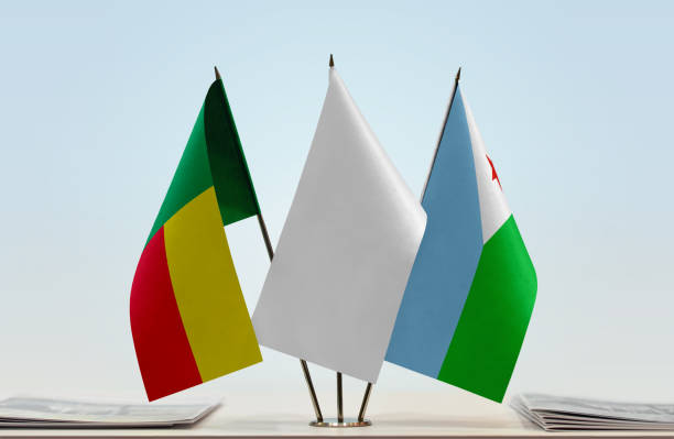 istock Flags of Benin and Djibouti 1096606270