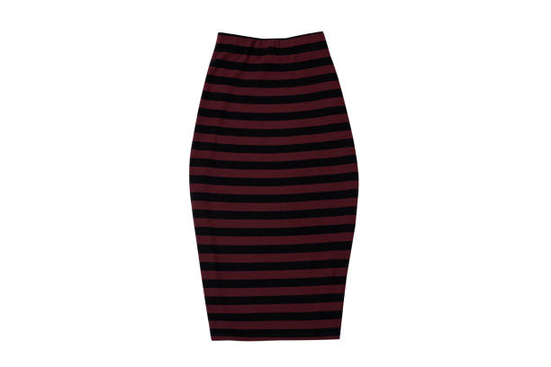 istock Burgundy skirt flat lay. Fashionable concept. Isolate on white background. 1096606724
