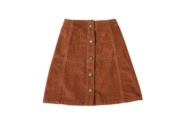 istock Brown skirt flat lay. Fashion concept. Isolate on white background. 1096606736