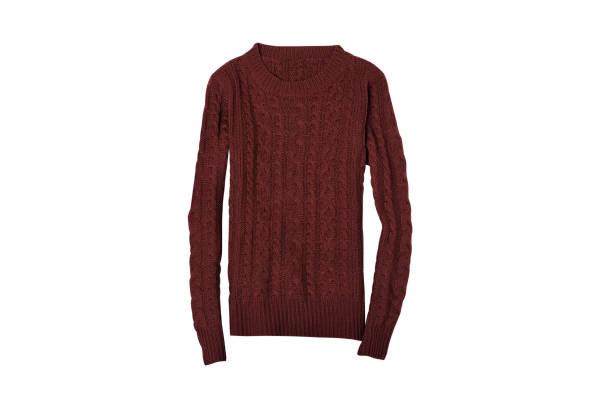 istock Knitted sweater flat lay. Fashionable concept. Isolate on white background. 1096606748