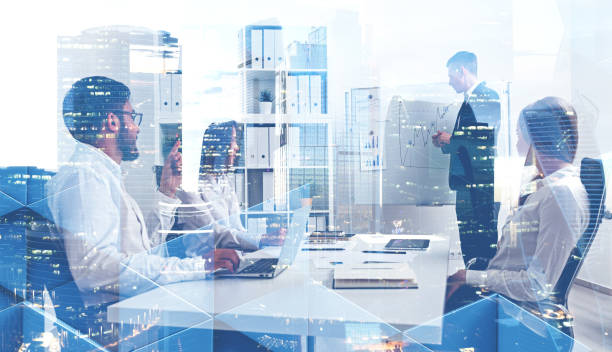 istock Business presentation, cityscape 1096621478