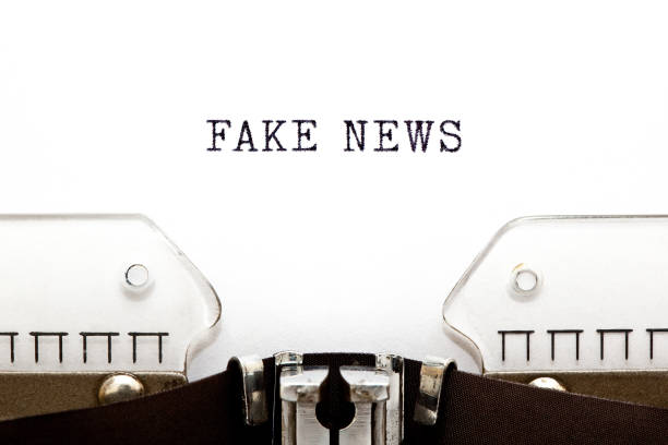 istock Fake News On Retro Typewriter Concept 1096621512