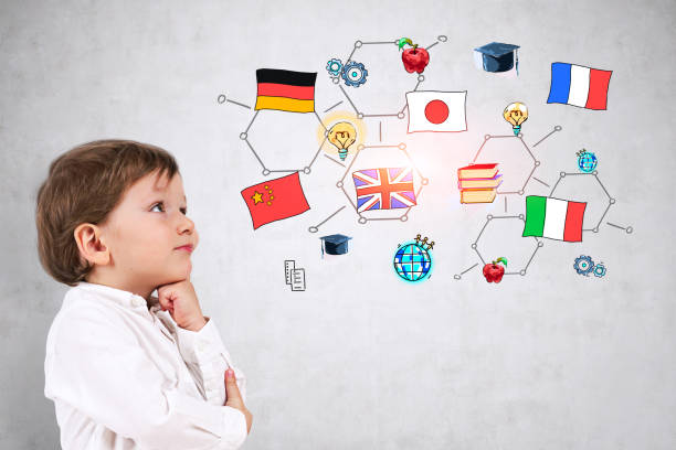 istock Little boy thinking about education abroad 1096623162