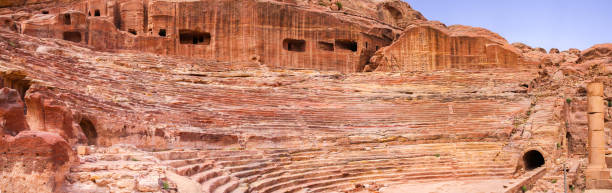 istock Ancient amphitheater in panorama view, Petra, Jordan 1096631320