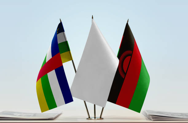 istock Flags of Central African Republic and Malawi 1096633734