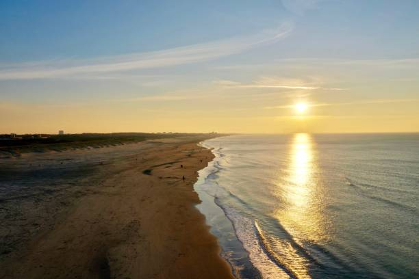 istock Dutch beach sunset on a winter day 1096638542