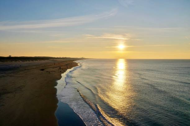 istock Dutch beach sunset on a winter day 1096638594