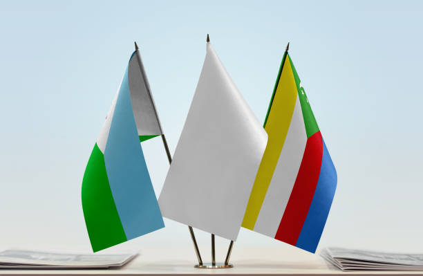 istock Flags of Djibouti and Comoros 1096641088