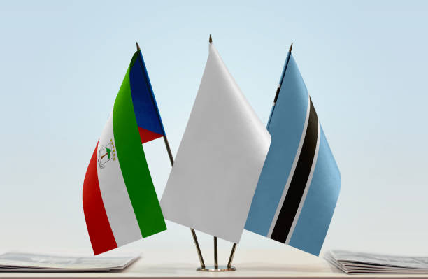 istock Flags of Equatorial Guinea and Botswana 1096644646