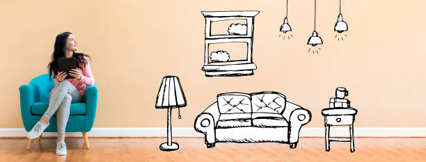 istock New apartment dream with woman using a tablet 1096659682