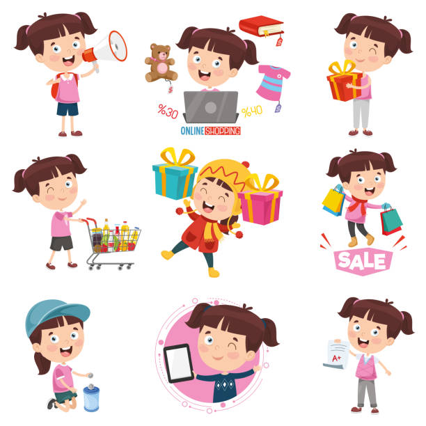 Vector Illustration Of Cartoon Girl Doing Various Activities Stock Illustration - Download Image Now - iStock Vector Illustration Of Cartoon Girl Doing Various Activities Stock Illustration - Download Image Now - iStock