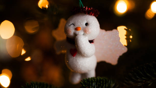 istock Winking snow angel ornament Christmas 1096717368