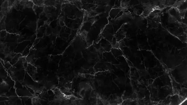 Photo of Black marble texture and background.