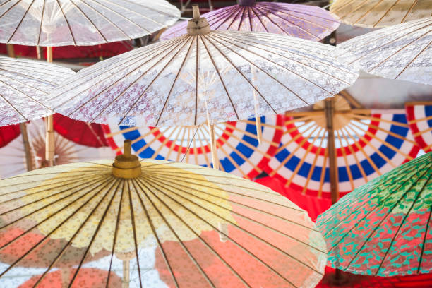 istock Umbrellas  / Paper umbrellas colorful 1096731204