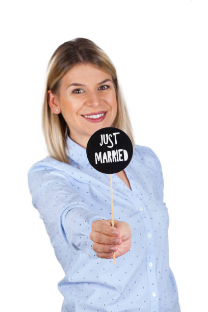 istock Just married woman 1096737102