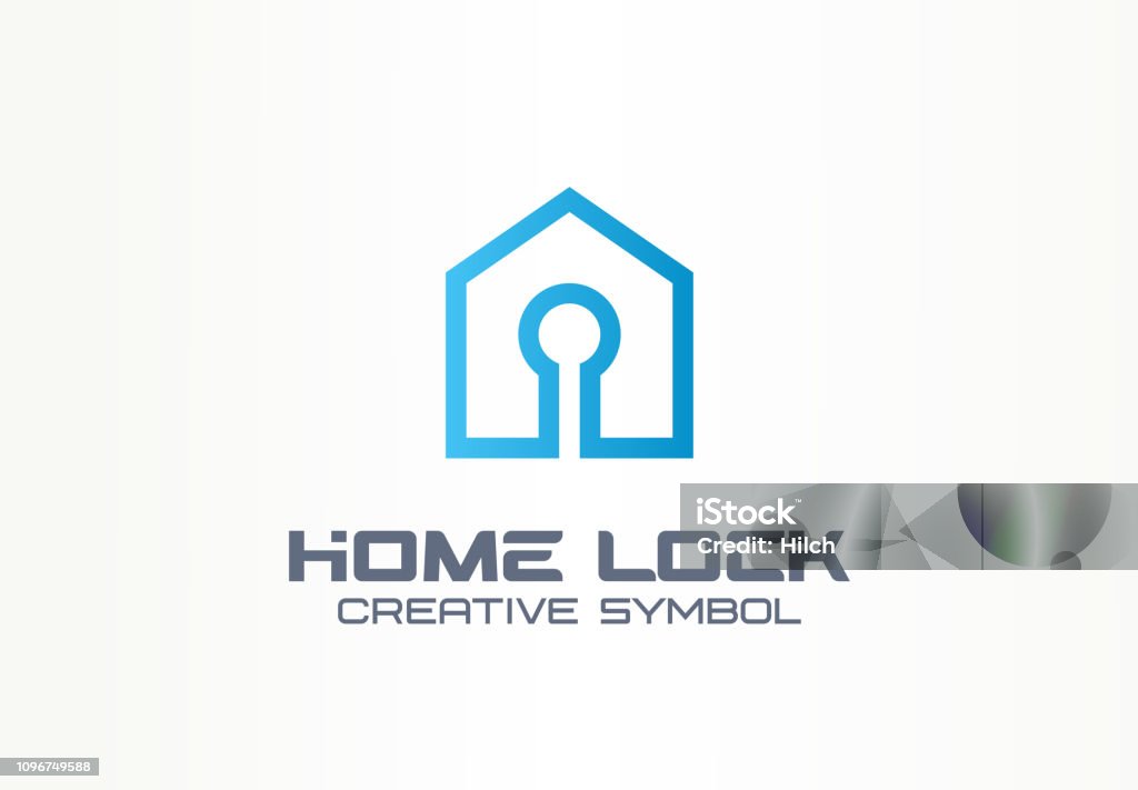 Home Lock Creative Symbol Concept Security Access Control Account Login ...