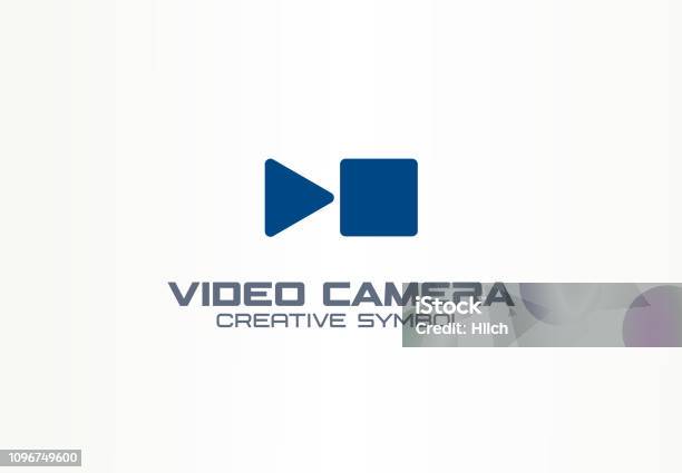 Pause Camera Icon Digital Video Camera Creative Symbol Concept Play Stop Pause Button ...