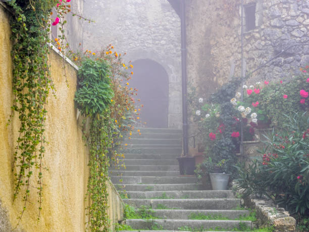 Street views of Santo Stefano di Sessanio in Abruzzo, Italy