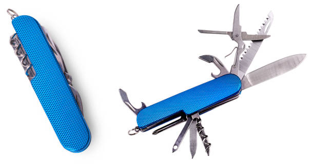 istock Set of knife multi-tool, isolated on white background. 1096754634