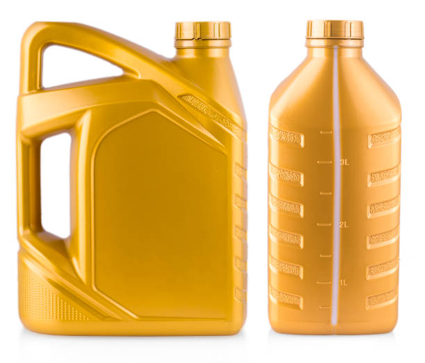 istock Set of Yellow plastic gallon, jerry can  isolated on a white background 1096754642