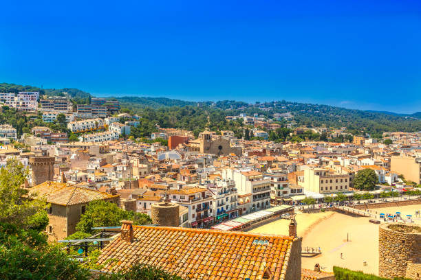istock Tossa de mar, Costa Brava, Spain: Old Town with blue sky. 1096756696