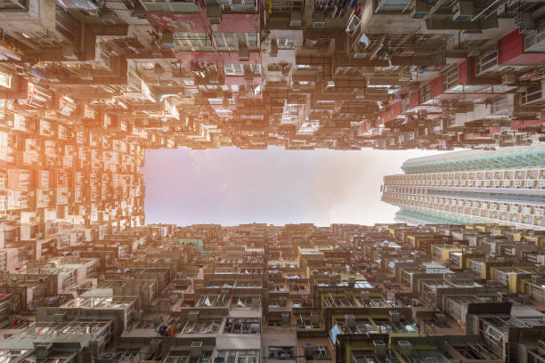 istock Bottom view crowded Hong Kong apartment 1096765120