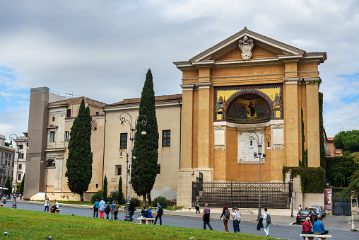 Rome, Italy - October 04, 2018: View on Triclinium Leoninum in Rome