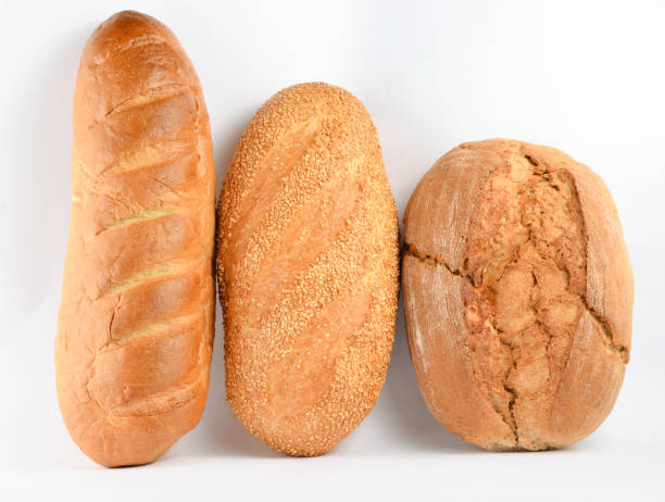istock Loaves of bread isolated on white background 1096769458