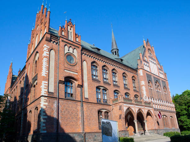 istock Medieval church in old city Riga 1096778688