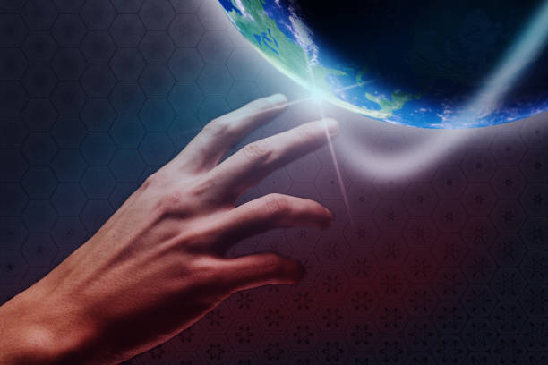 istock Protect our world in Human hands and nebula dust. Mixed media . 1096778728