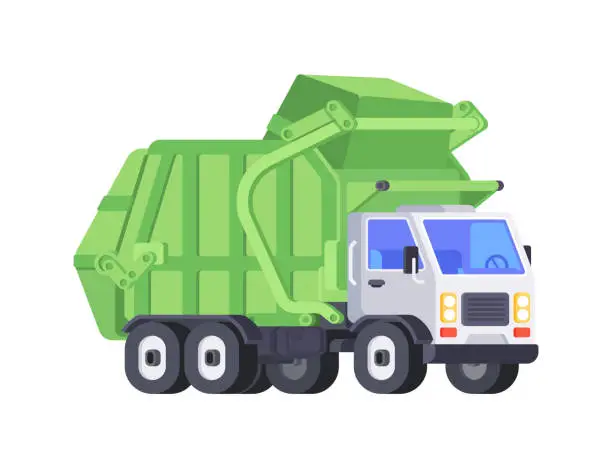 Vector illustration of Garbage truck