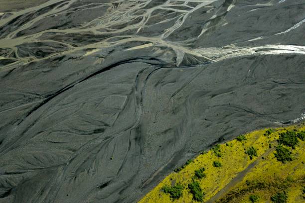 istock Aerial view of riverbed 1096799704