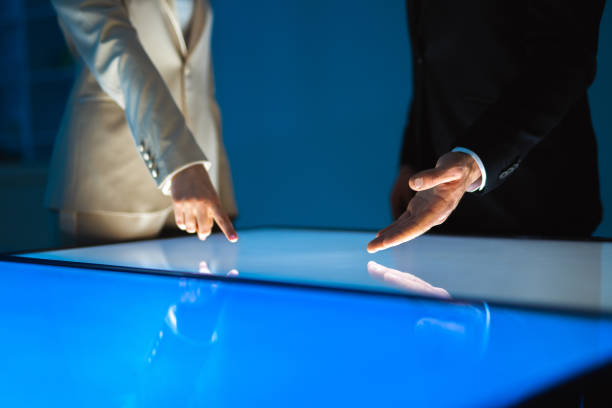 istock The man and a woman working with a sensor screen 1096810008