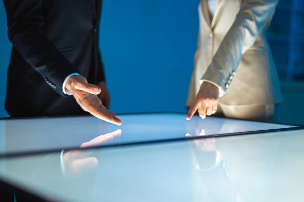 istock The man and a woman working with a sensor screen 1096810018