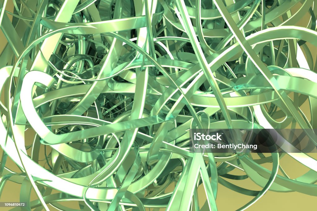 Messy String Map Colorful 3d Rendering Cgi Composition Bunch Of Messy String Geometric ...