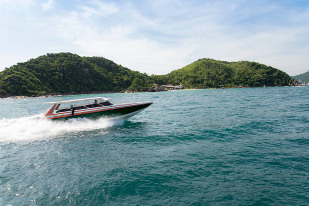 istock The boat and the island. 1096826184