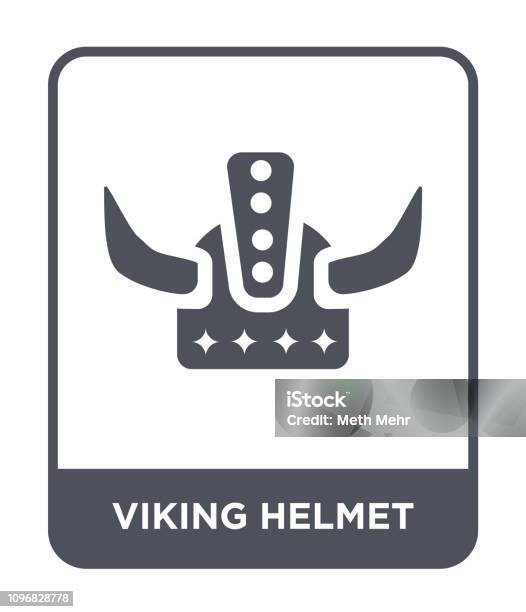 Viking Helmet Icon Vector On White Background Viking Helmet Trendy Filled Icons From History Collection Stock Illustration - Download Image Now