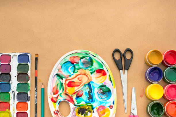 istock A set of materials for creativity and drawing Hobbies. 1096829318