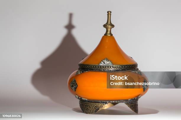 Pot For Traditional Moroccan Spices Or Spices Stock Photo - Download Image Now - Container, Decoration, Horizontal