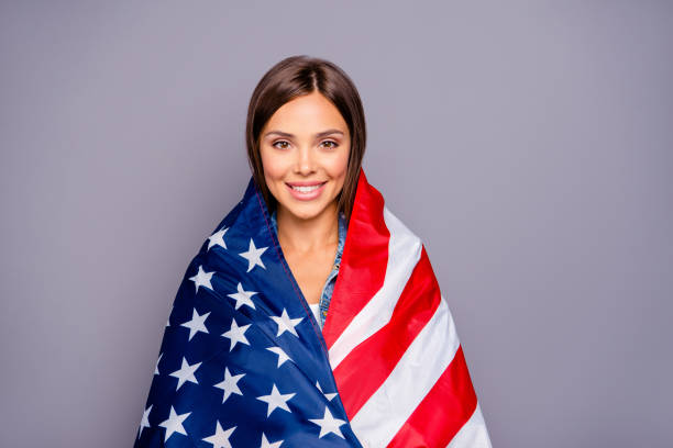 istock Cute sweet lovely confident smiling student lady emigrant covere 1096833464