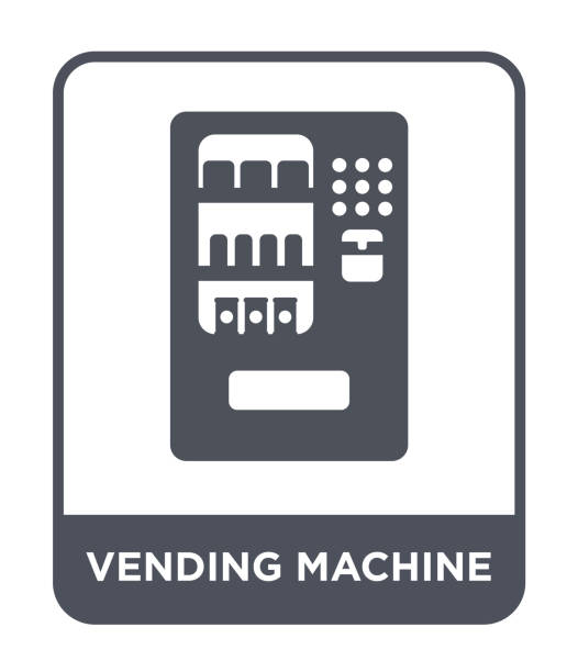 торговый автомат значок вектор на белом фоне, торговый автомат модный заполнены иконки из отеля и ресторана коллекции - vending machine stock illustrations