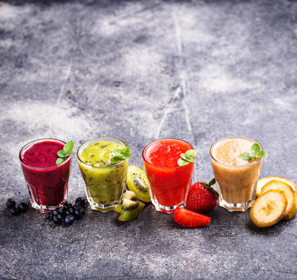 istock Assortment of various healthy smoothies 1096836060