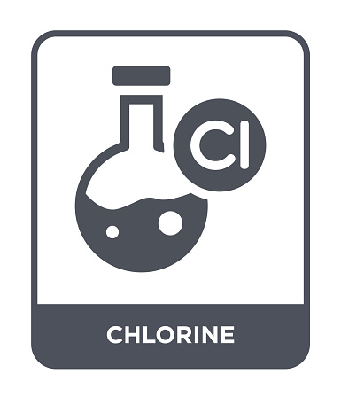 chlorine icon vector on white background, chlorine trendy filled icons from Hygiene collection