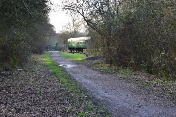 istock old Southern Railway carriage at West Grinstead station 1096844904
