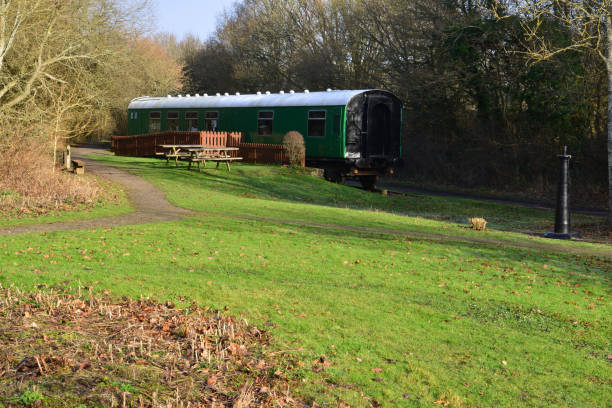 istock old Southern Railway carriage at West Grinstead station 1096845210