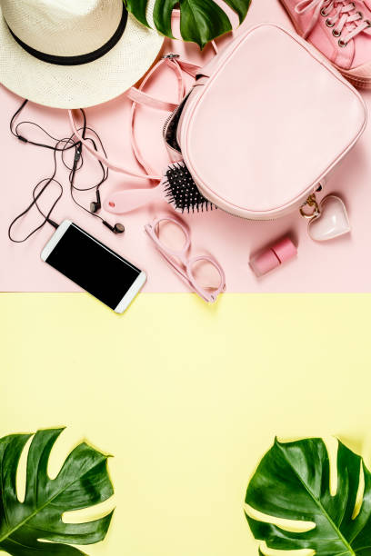 istock Flat lay with trendy accessories, close up 1096848230
