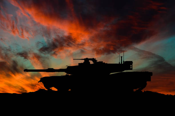 istock American main battle tank silhouette / 3d illustration 1096849688