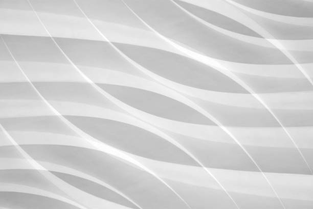 istock Digitally rendered futuristic wall surface. Abstract black and white textured background on the subject of architecture, business or technology. 1096860274